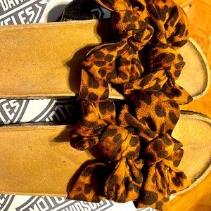 Cheetah print sandals